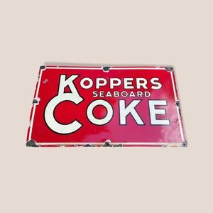 Koppers Seaboard Coke Vintage Porcelain Sign